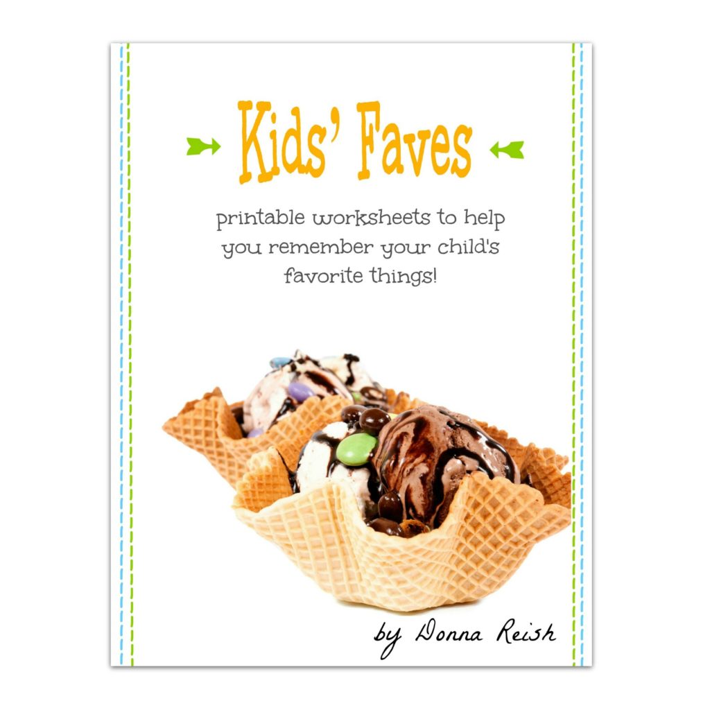 Kids Faves Printable Lists Donna Reish