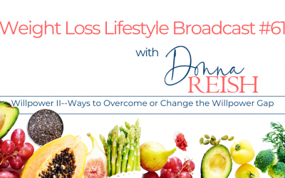 Weight Loss Lifestyle #61: Willpower II–Ways to Overcome or Change the Willpower Gap