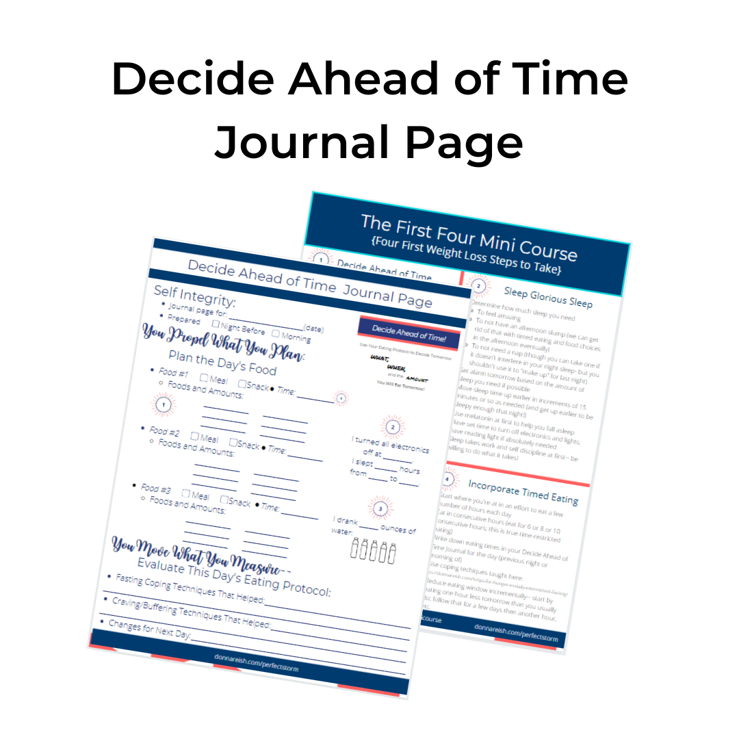 Decide Ahead of Time Graphic